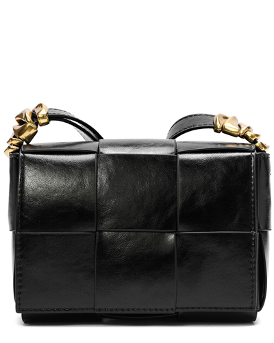 Tiffany & Fred Woven Leather Crossbody In Black