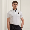 Ralph Lauren Purple Label Custom Slim Polo Bear Piqué Polo Shirt In Classic White