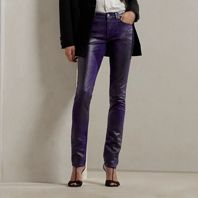Ralph Lauren Women's Flocked Denim Jeans In Aubergine