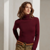 Ralph Lauren Cashmere Turtleneck Sweater In Crimson