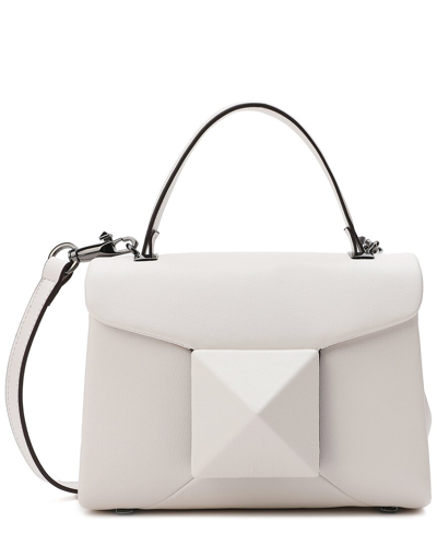 Tiffany & Fred Full-grain Soft Leather Top Handle Shoulder Bag In White