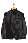 Rag & Bone Razor Metallic Wool-blend Twill Blazer In Black