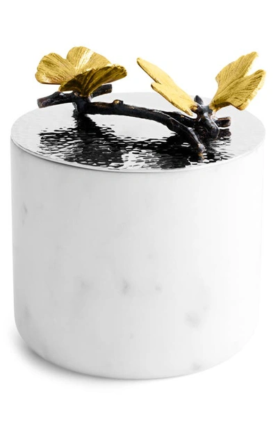 Michael Aram Marble Candle In White Multi