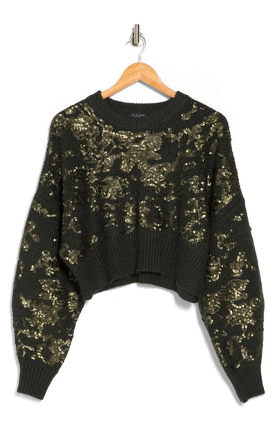 Rag & Bone Liza Sequin Sweater In Green