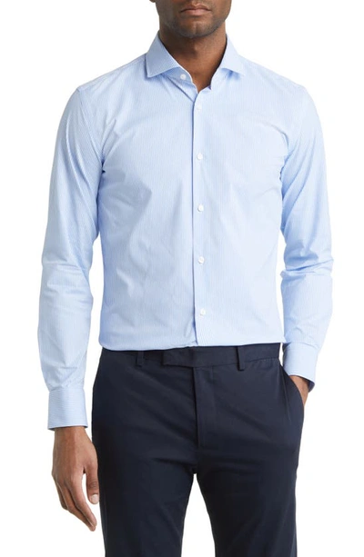Hugo Boss Boss Hank Slim Fit Stretch Performance Dress Shirt In Light Pastel Blue