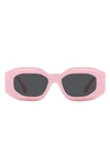 Versace Medusa Oval Plastic Sunglasses In Pink