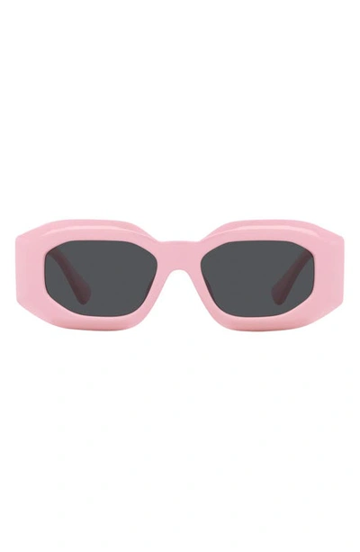 Versace Medusa Oval Plastic Sunglasses In Pink