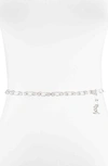 Sam Edelman Logo Chain Link Belt In Nickel