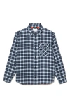 Lacoste Men's Checked Overshirt With Quilted Lining - 18 - 46 In Blue
