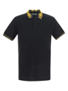 VERSACE JEANS COUTURE COUTURE PRINT COLLAR POLO SHIRT