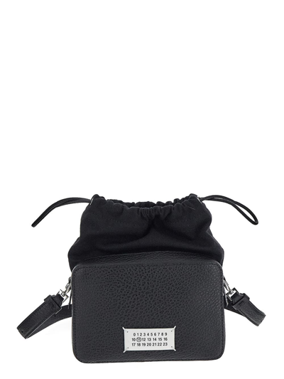 Maison Margiela Logo Crossbody Bag In Black
