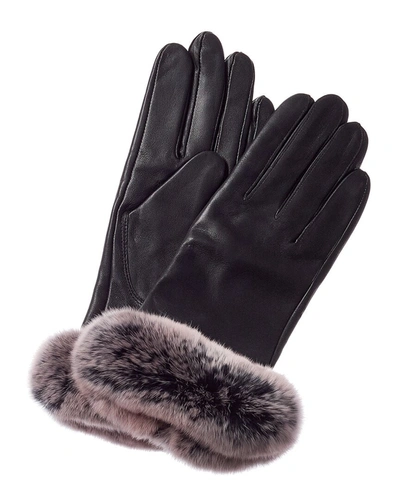 SURELL ACCESSORIES CASHMERE-LINED LEATHER GLOVES