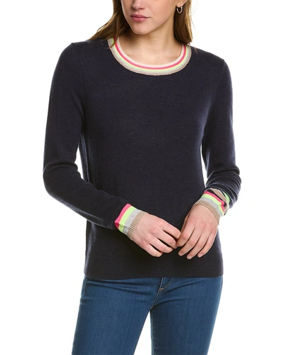 Lisa Todd Neon Crewneck Wool & Cashmere-blend Sweater In White