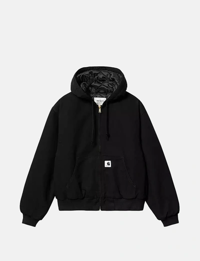Carhartt Active Liner Fleece Hooded Jacket In Black