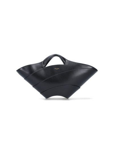 Alaïa Khaima Small Leather Top-handle Bag In Black