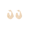 LEMAIRE SCULPTED HOOP CURVED HIGH-SHINE EARRINGS