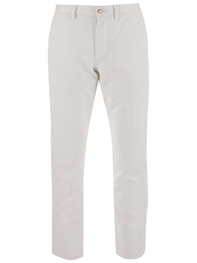 Ralph Lauren Belt-looped Skinny Trousers In White
