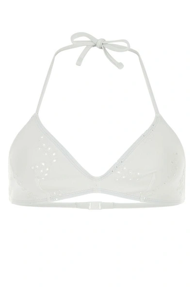 CHLOÉ CHLOE WOMAN WHITE PEAU DOUCE PAPUASIA CHLOE X ERES BIKINI TOP