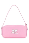 COURRÈGES COURREGES WOMAN PINK LEATHER REEDITION SHOULDER BAG