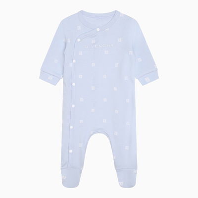 Givenchy Babies'  Blue Bodysuit With Embroidered Logo Unisex