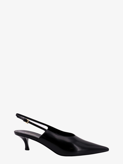 Givenchy Show Kitten-heel Slingback Leather Pumps In Black