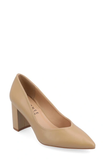 JOURNEE COLLECTION JOURNEE COLLECTION SIMONNE SUPERNATURAL SHADES TRU COMFORT FOAM BLOCK HEEL POINTED TOE PUMP
