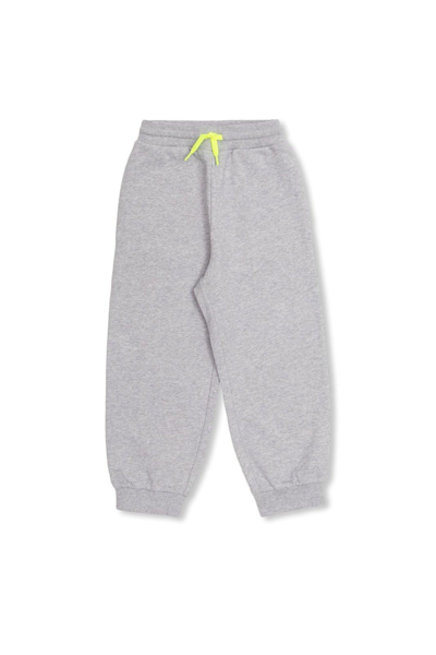 Fendi Kids Logo Printed Wide Leg Pants In Grey