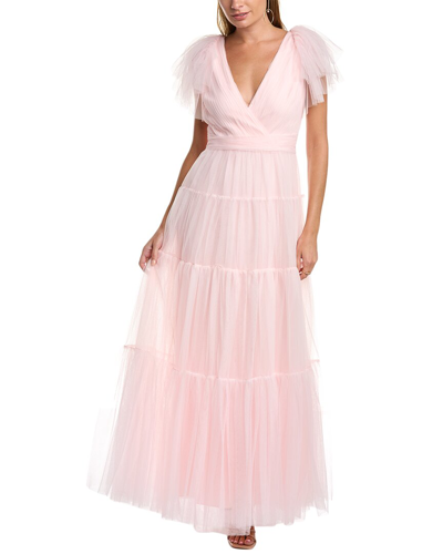 ml Monique Lhuillier Tulle Gown In Pink