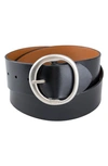 Sam Edelman Reversible Belt In Black/ Saddle