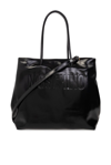 Moschino Leather Tote Bag In Black