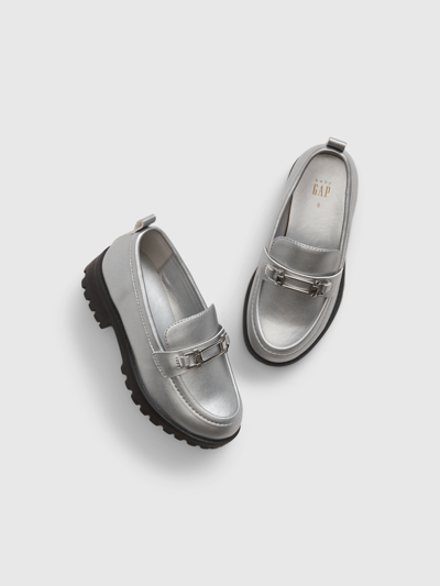 Gap Babies' Toddler Loafers In Metallic Silver