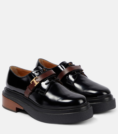 Tod's Derby Shoes In Black