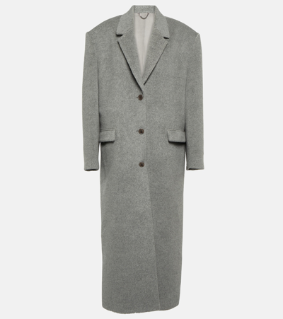 Magda Butrym Single-breasted Alpaca And Wool Coat In Grey