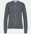Miu Miu Cashmere Cardigan In Blue