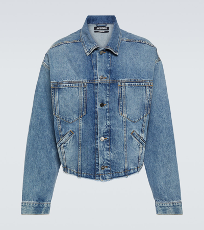 Jacquemus Nîmes Denim Jacket In Light Blue/tabac