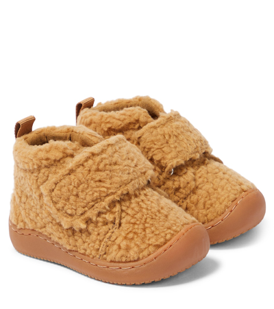 Liewood Baby Marcus Faux Fur Slippers In Brown