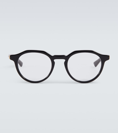 Bottega Veneta Round Glasses In Black