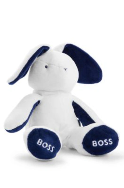 Hugo Boss Baby Faux-fur Cuddly Toy With Embroidered Logos In White