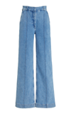 ANOTHER TOMORROW STRETCH HIGH-RISE STRAIGHT-LEG JEANS