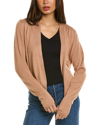 Splendid Loop Knit Open Front Cardigan In Brown