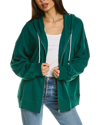 Chaser Fleece Zip Up Hoodie In Green