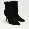 Sam Edelman Ella Pointed Toe Dress Bootie Black Suede In Black