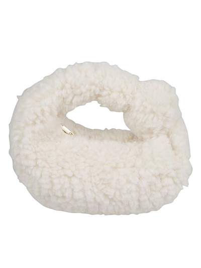 Anita Bilardi Faux Fur Handbag In White