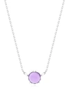 HOUSE OF FROSTED AMETHYST FLORAL NECKLACE