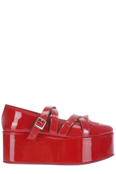 Comme Des Garçons Women's  X Repetto Patent Leather Platforms In Red