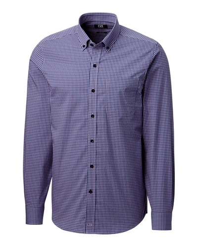 Cutter & Buck Anchor Gingham Tailored Fit Long Sleeve Shirt In Multi