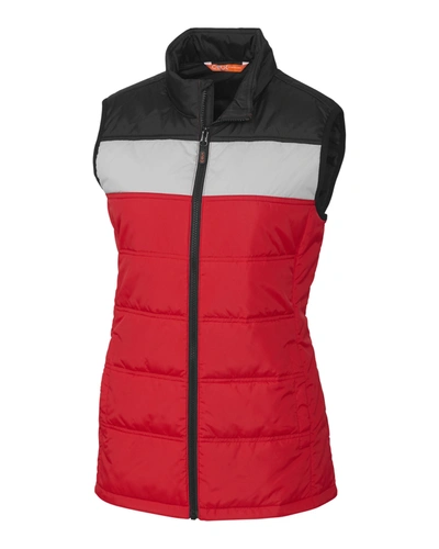 Cutter & Buck Cbuk Ladies' Thaw Insulated Packable Vest In Red