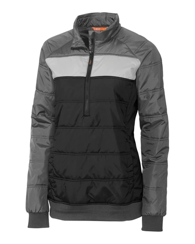 Cutter & Buck Cbuk Ladies' Thaw Insulated Packable Pullover Jacket In Black