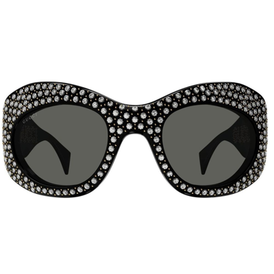 Gucci Eyewear Oval Frame Sunglasses In Grey