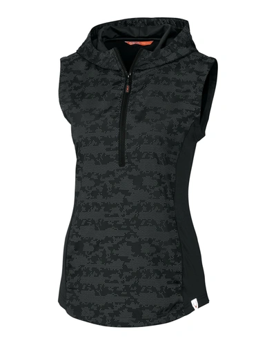 Cutter & Buck Cbuk Ladies' Swish Printed Sport Vest In Black